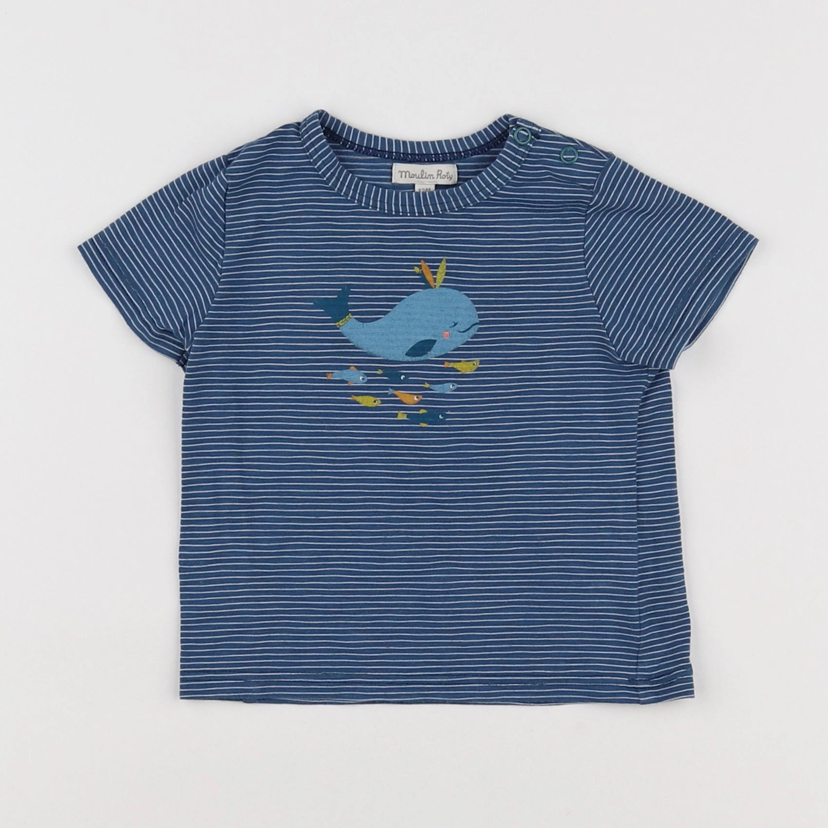 Moulin Roty - tee-shirt bleu - 12 mois